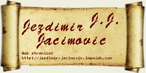 Jezdimir Jaćimović vizit kartica